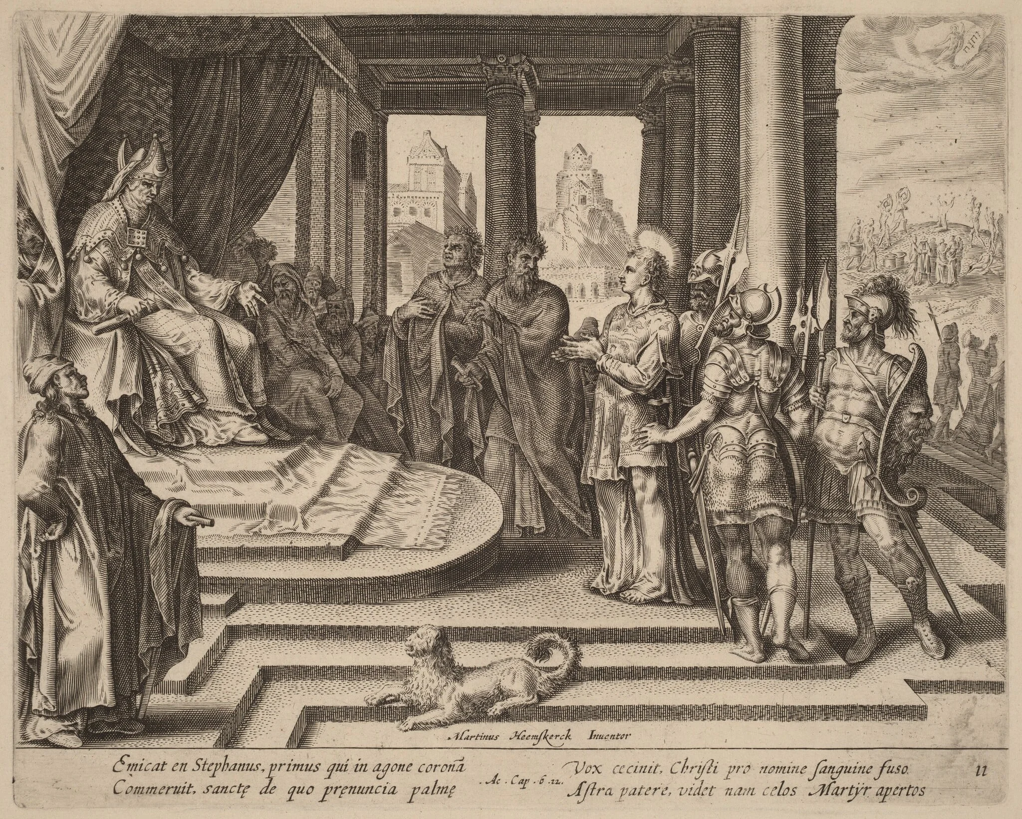 Saint Stephen before the Council, detail