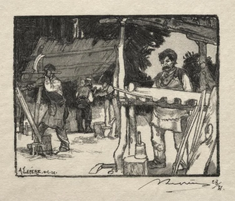 Le Fabricant de lattes, detail