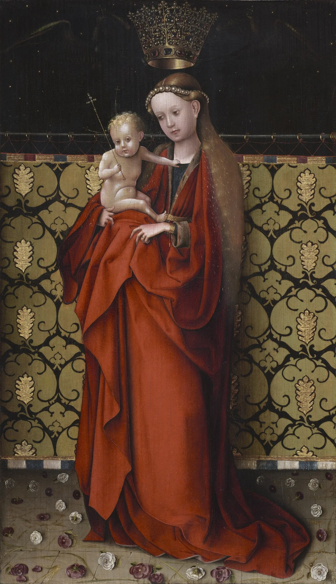 The Virgin Crowned by Angels, detail