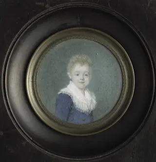 Portrait of a six-year-old Boy of the Bus Family, by Joseph Boze, ivory, 1811