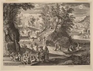 May and June, by Aegidius Sadeler II, ink, 1615