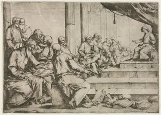 The Young Christ Teaching in the Temple, by Luca Giordano, 1653