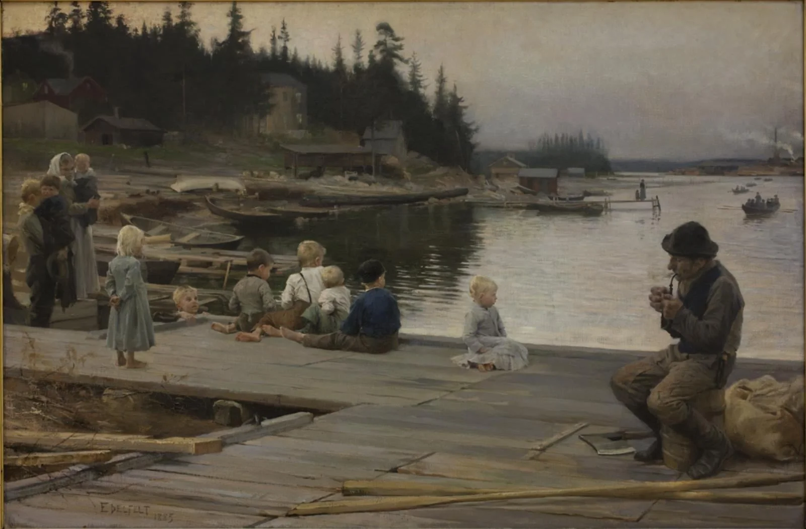 Summer Evening at Hammar's Repair Yard, detail