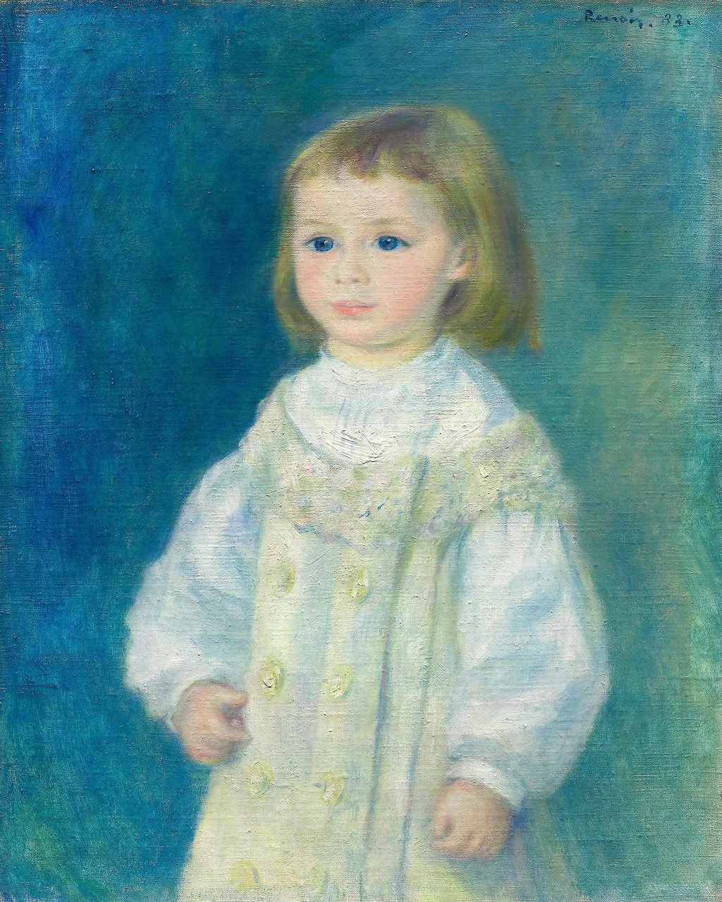 Lucie Berard (Child in White), by Auguste Renoir, oil, 1892