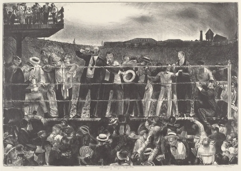 Introducing Georges Carpentier, by George Bellows, ink, 1921