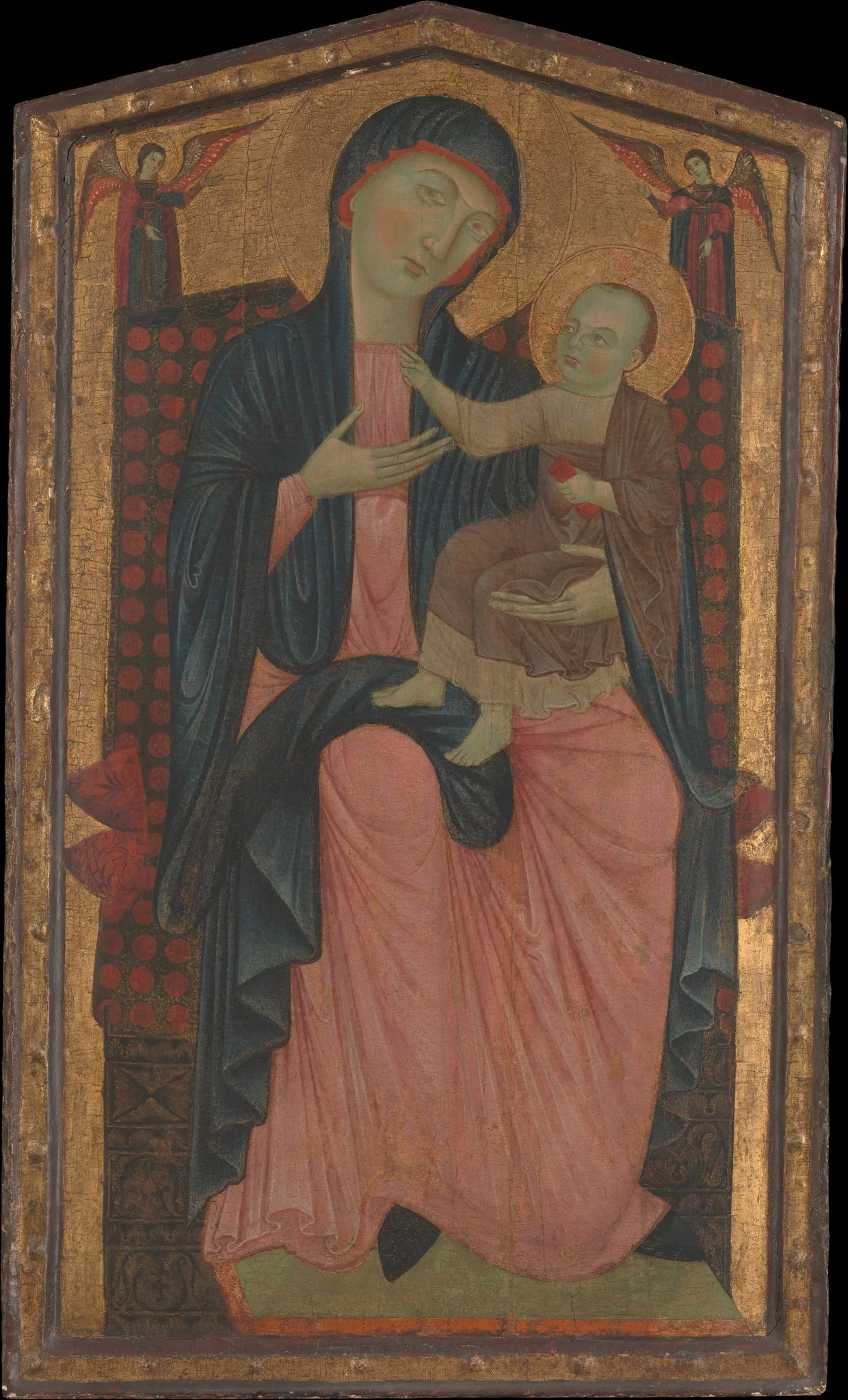 Madonna and Child Enthroned, detail