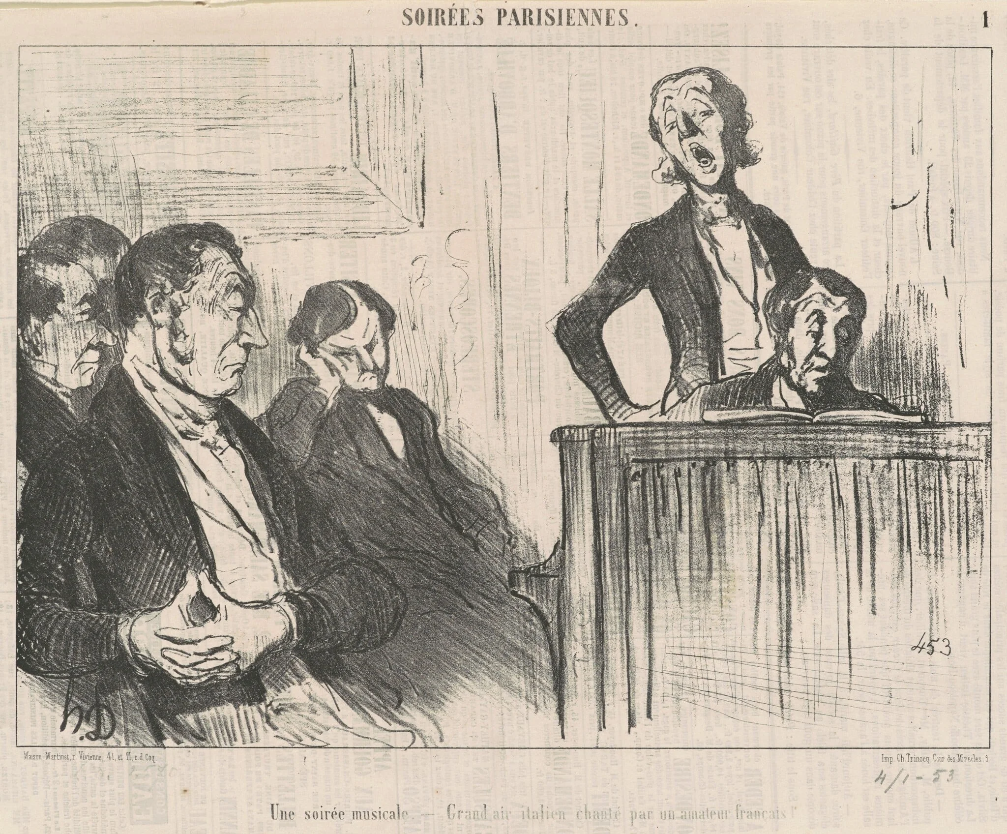 Une soirées musicale, detail