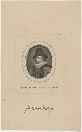 Sir Francis Bacon, Lord Chancellor, by William Walker, ink, 1829