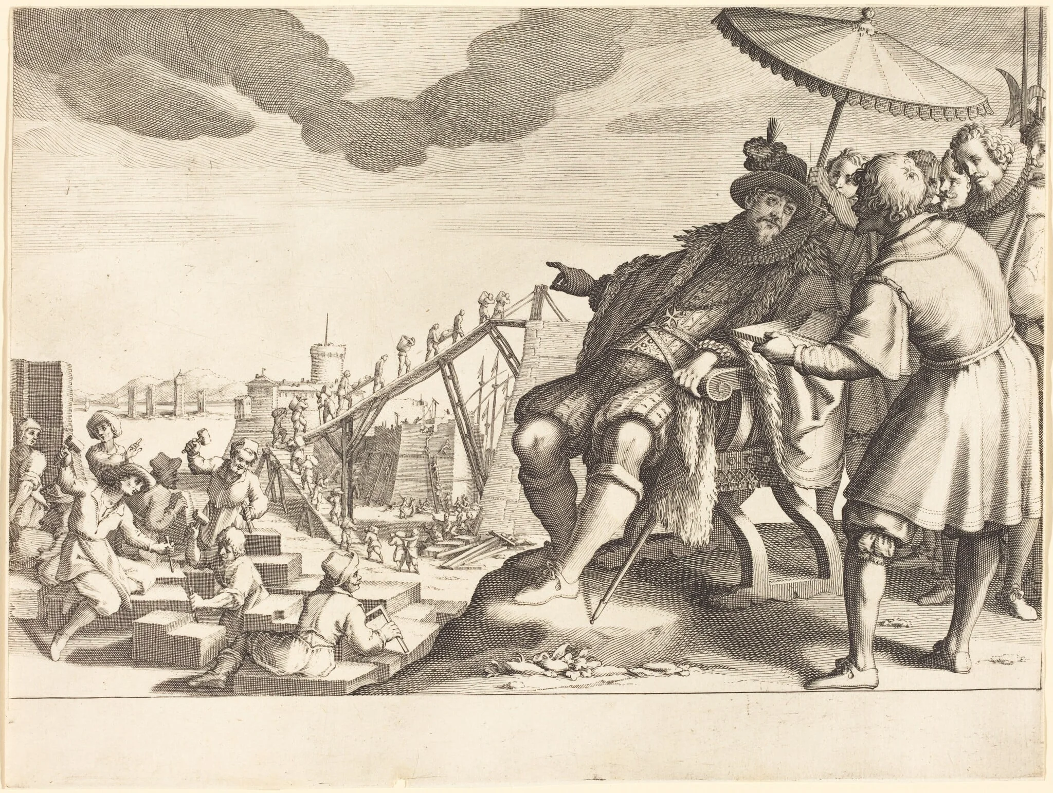Construction and Fortification of the Port of Livorno, detail