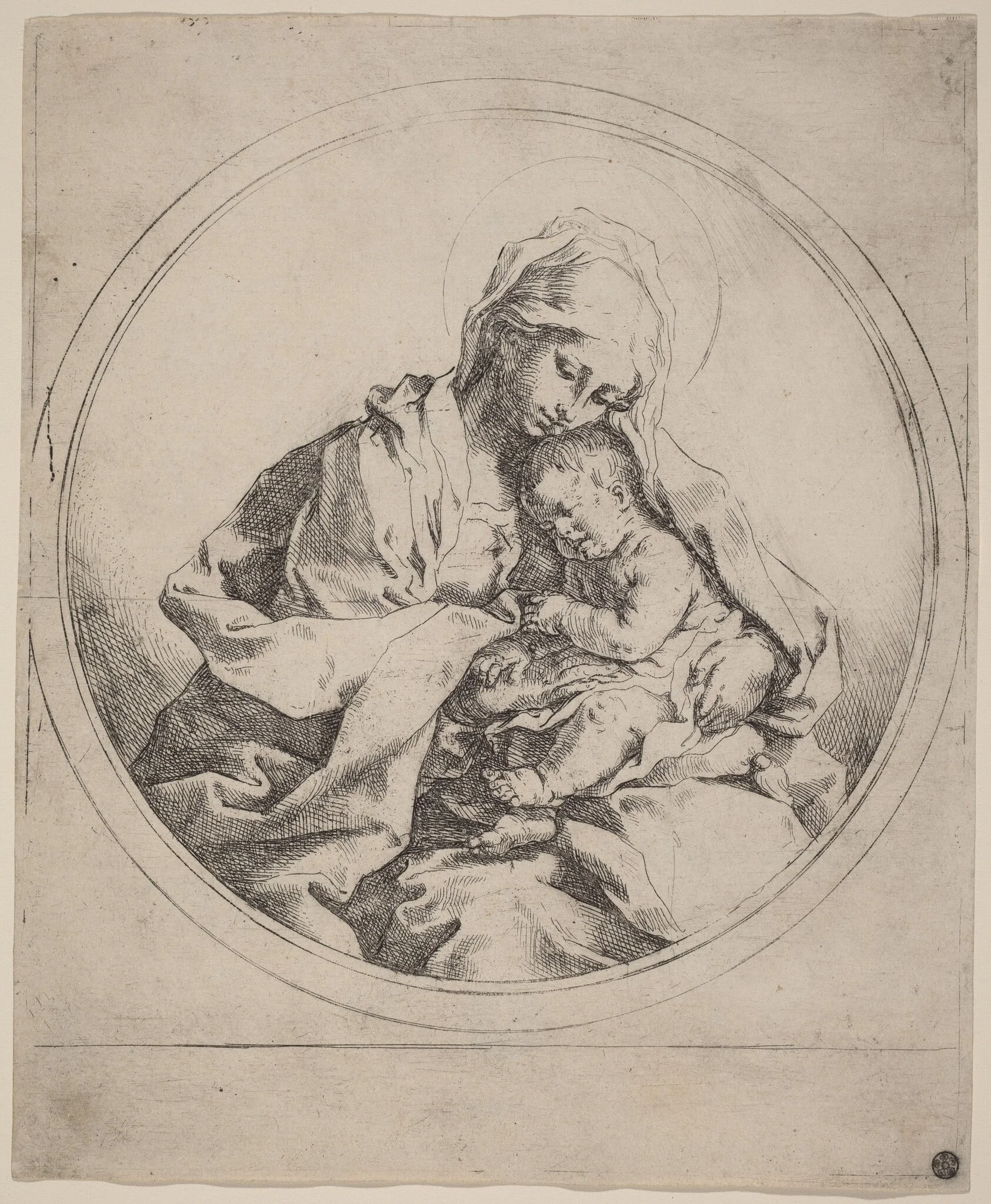 Virgin and Child, detail