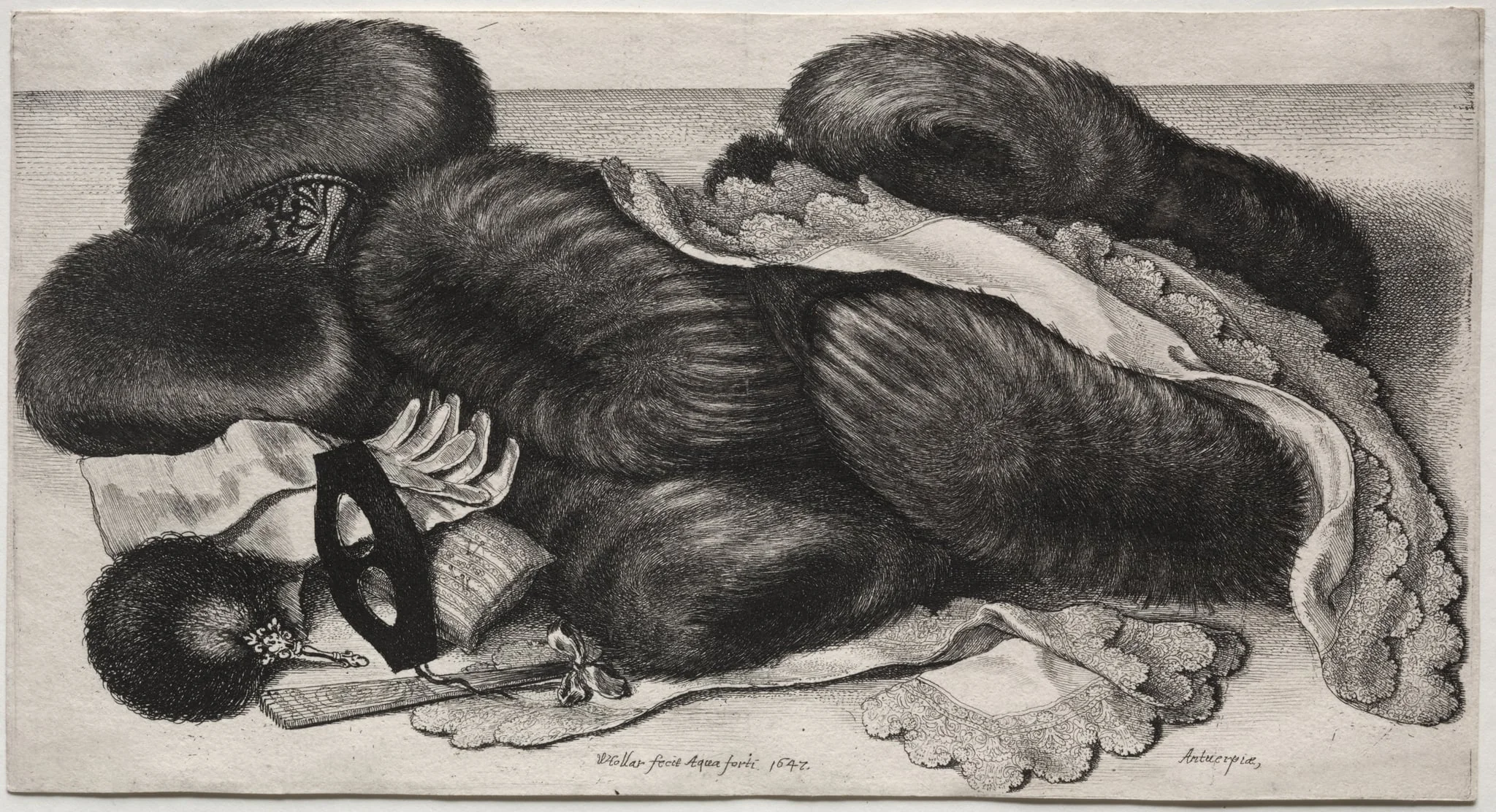 Muffs, Gloves, Collars and Other Articles of Toilet, detail