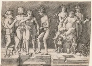 Allegory of the Fall of Ignorant Humanity: Virtus Combusta, by Giovanni Antonio da Brescia, 1502