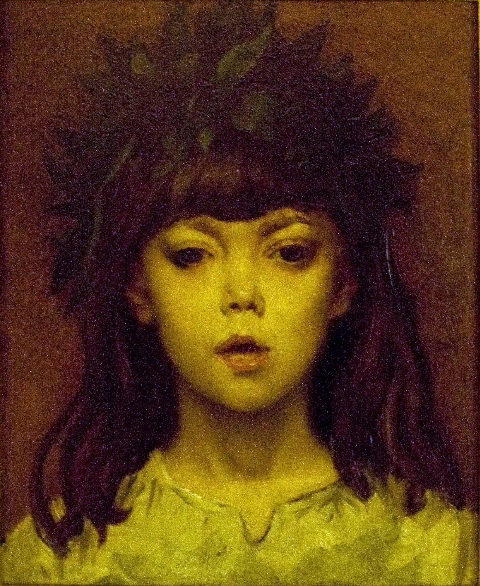 Child Crowned with Laurels, detail