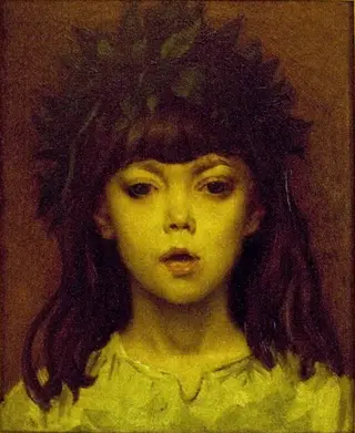 Child Crowned with Laurels, by Constantin Meunier, oil, 1878
