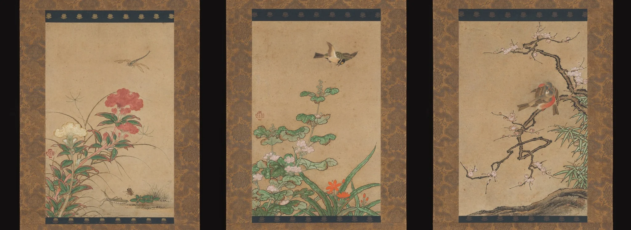 Birds and Flowers, detail