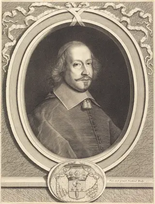 Cardinal Jules Mazarin, by Robert Nanteuil, ink, 1657