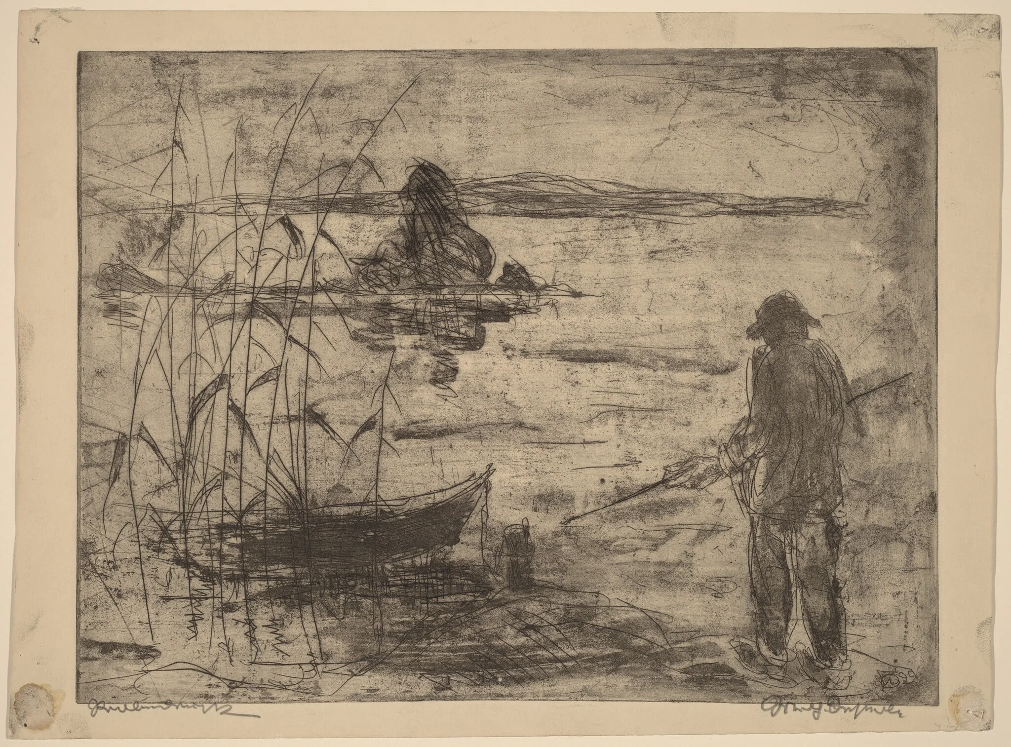 Fishing on the Havel River, detail