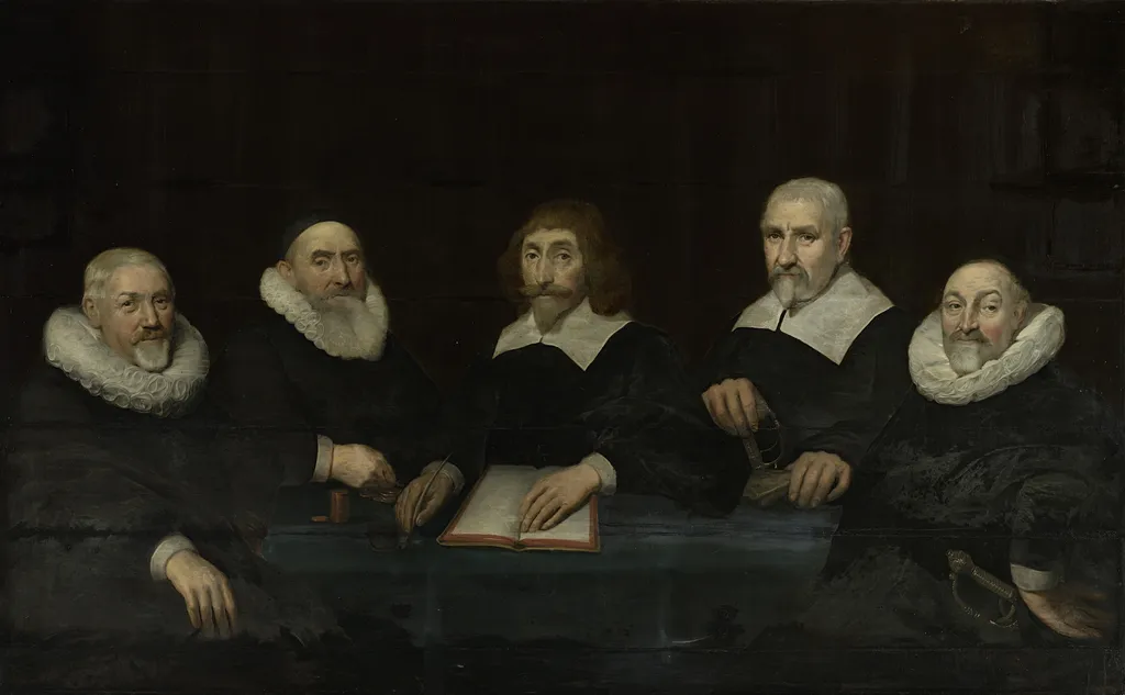 The regents of the Tuchthuis (house of correction) in Middelburg, 1643, by Allaert van Loeninga, oil, 1643