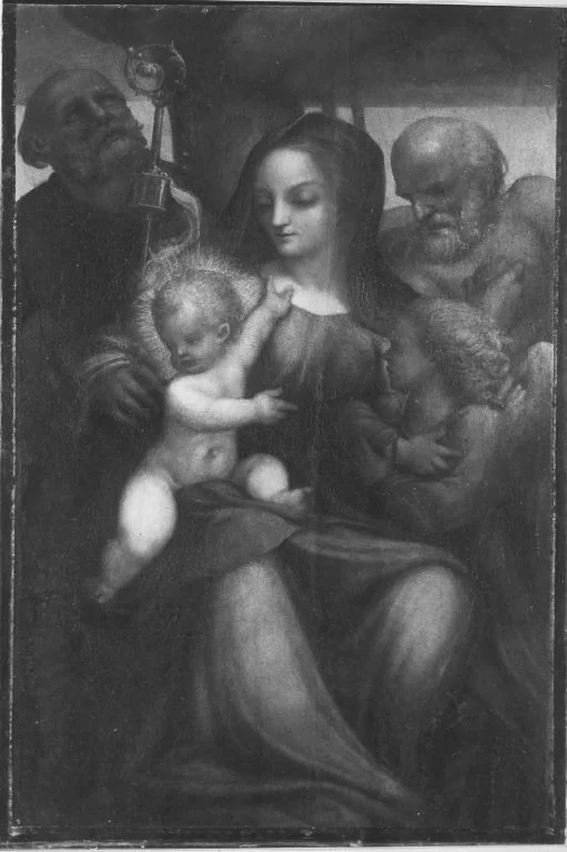 Maria mit Kind und Heiligen (Schule), detail