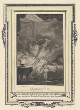 La Famine par l'ordre de Ceres ..., by Jean-Michel the Younger Moreau, ink, 1767