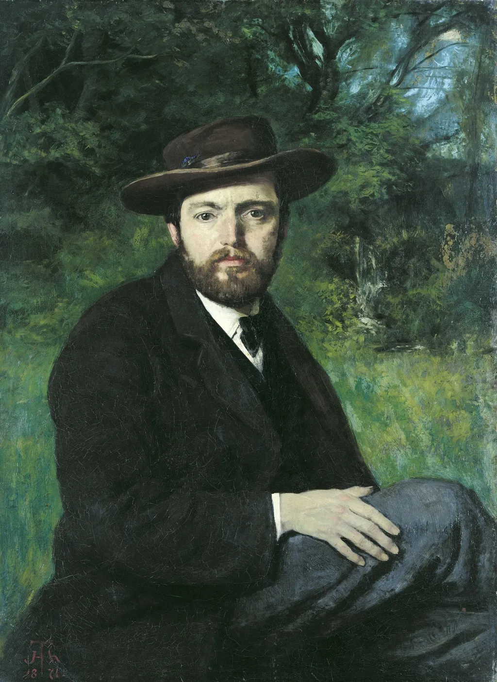 Self-portrait, by Hans Thoma, oil, 1871