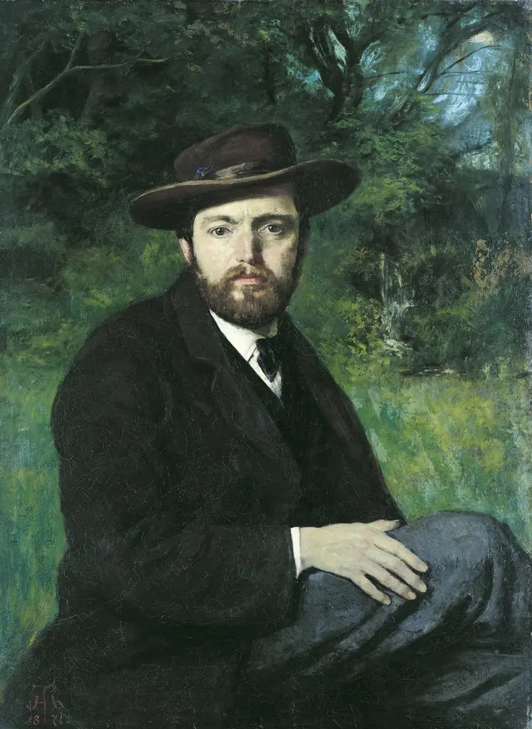 Self-portrait, by Hans Thoma, oil, 1871