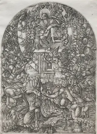 The Apocalpse:  St. John Summoned to Heaven, by Jean Duvet, 1555