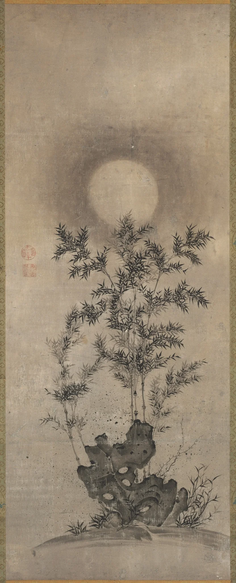 Bamboo in Moonlight, detail