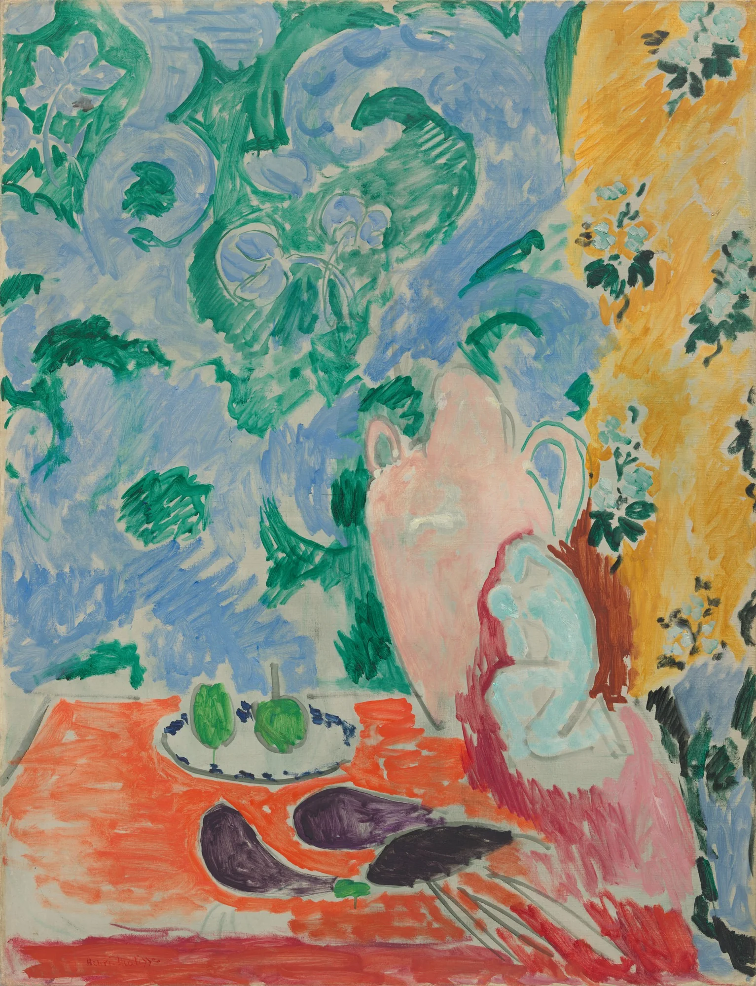 Still Life with Aubergines, detail