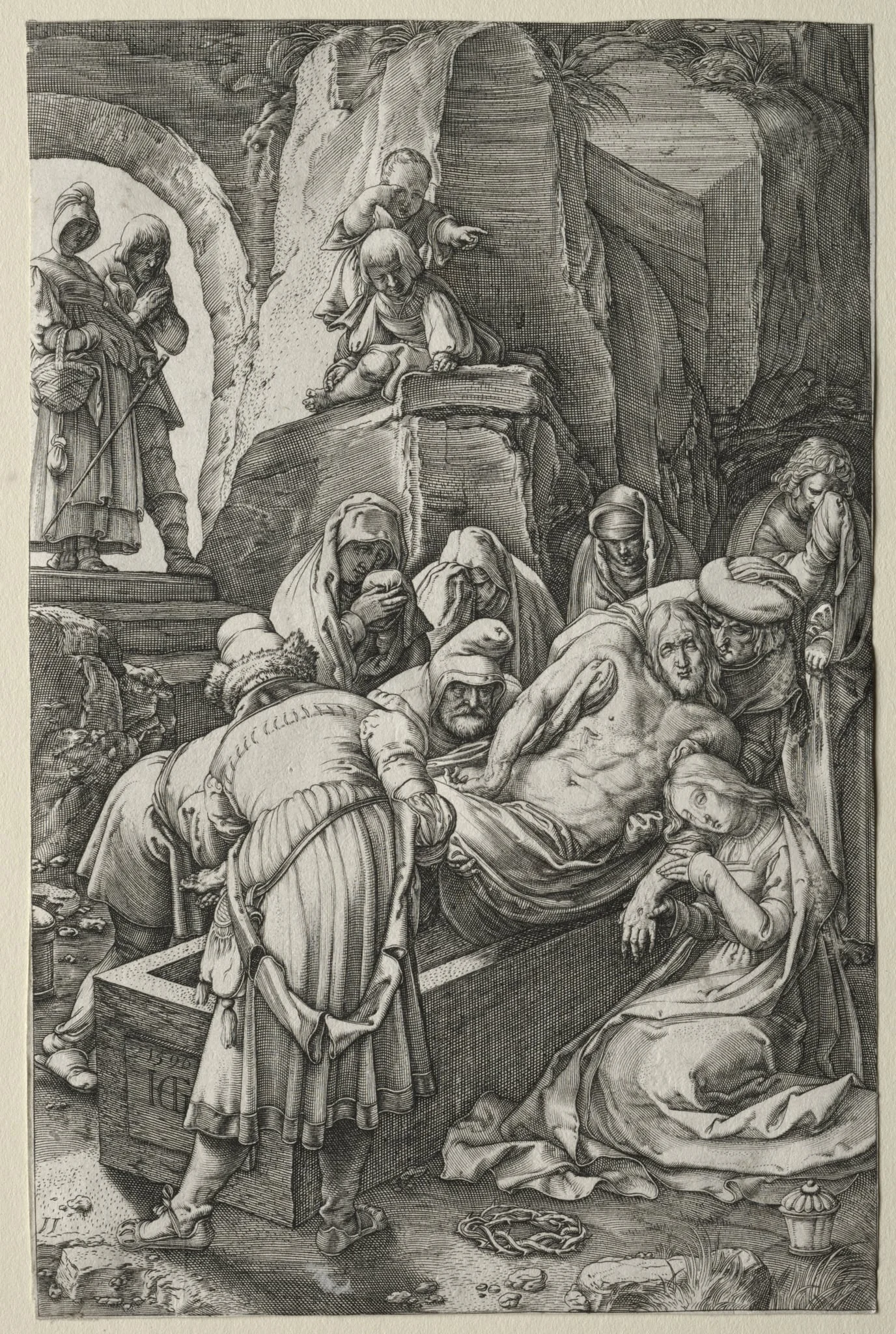 The Passion: The Entombment, detail