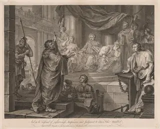 Paul before Félix (Large Plate), by William Hogarth, 1752