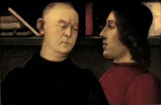 Double portrait of Piero del Pugliese and Filippino Lippi, by Filippino Lippi, 1494