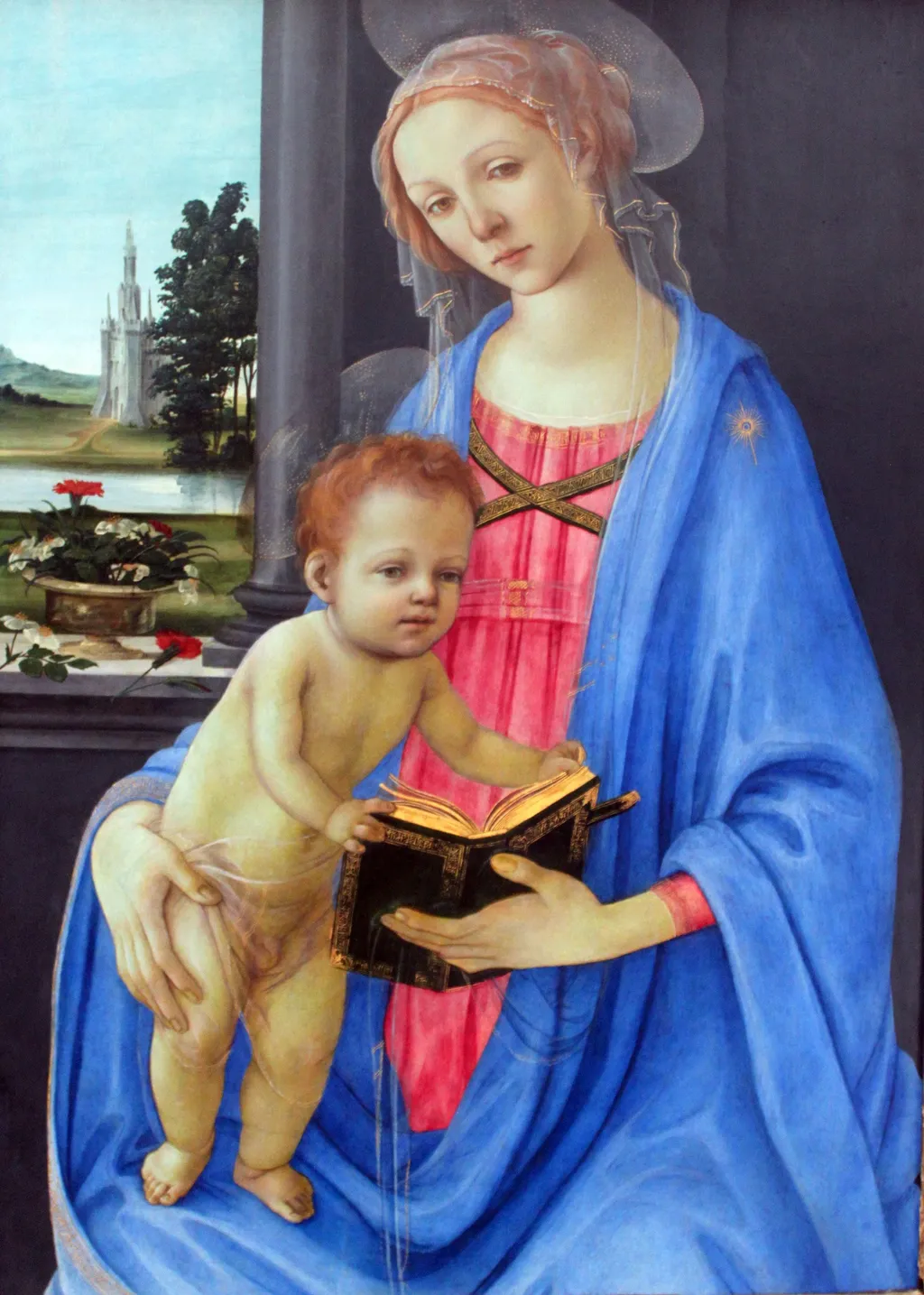Madonna and Child, by Filippino Lippi, paint, 1489