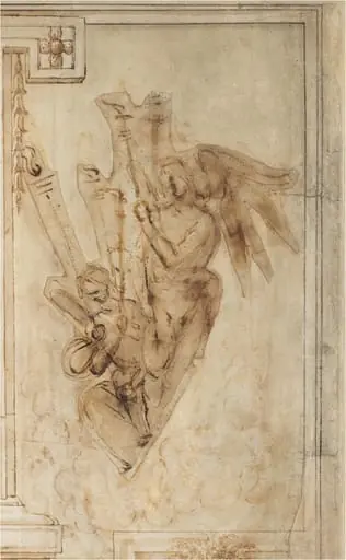 Two Angels Carrying Torches, by Filippino Lippi