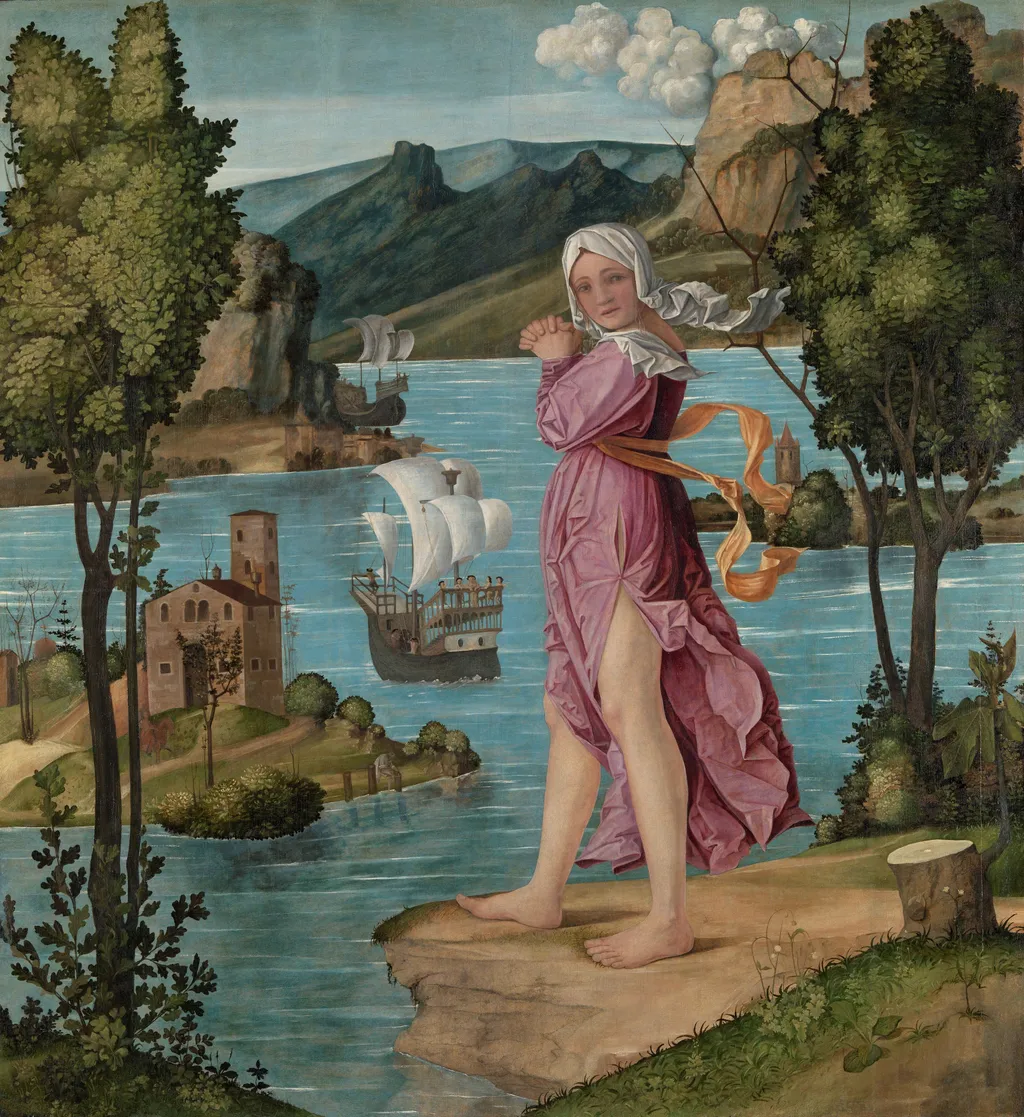 Ariadne on Naxos, by Filippo da Verona, oil, 1600
