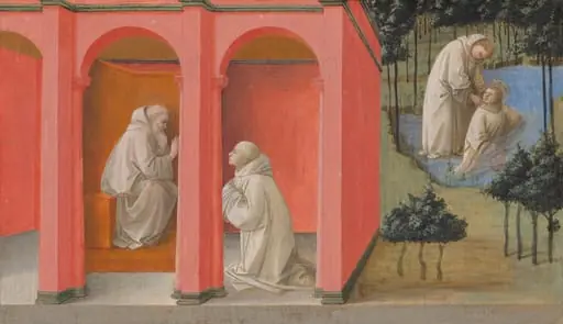 Saint Benedict Orders Saint Maurus to the Rescue of Saint Placidus, by Filippo, Fra Lippi