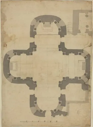 Floor Plan [verso], by Filippo Juvarra
