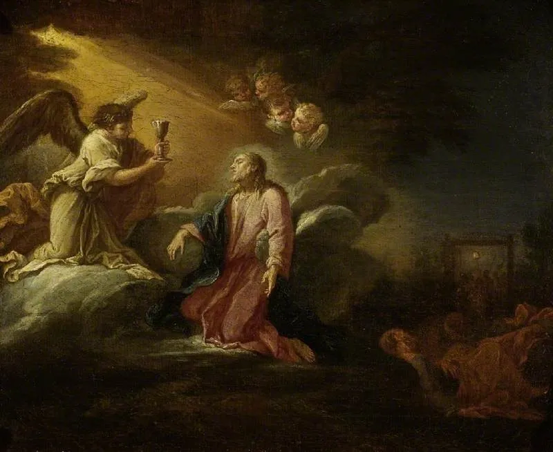 The Agony in the Garden, by Filippo Lauri, oil, 1668