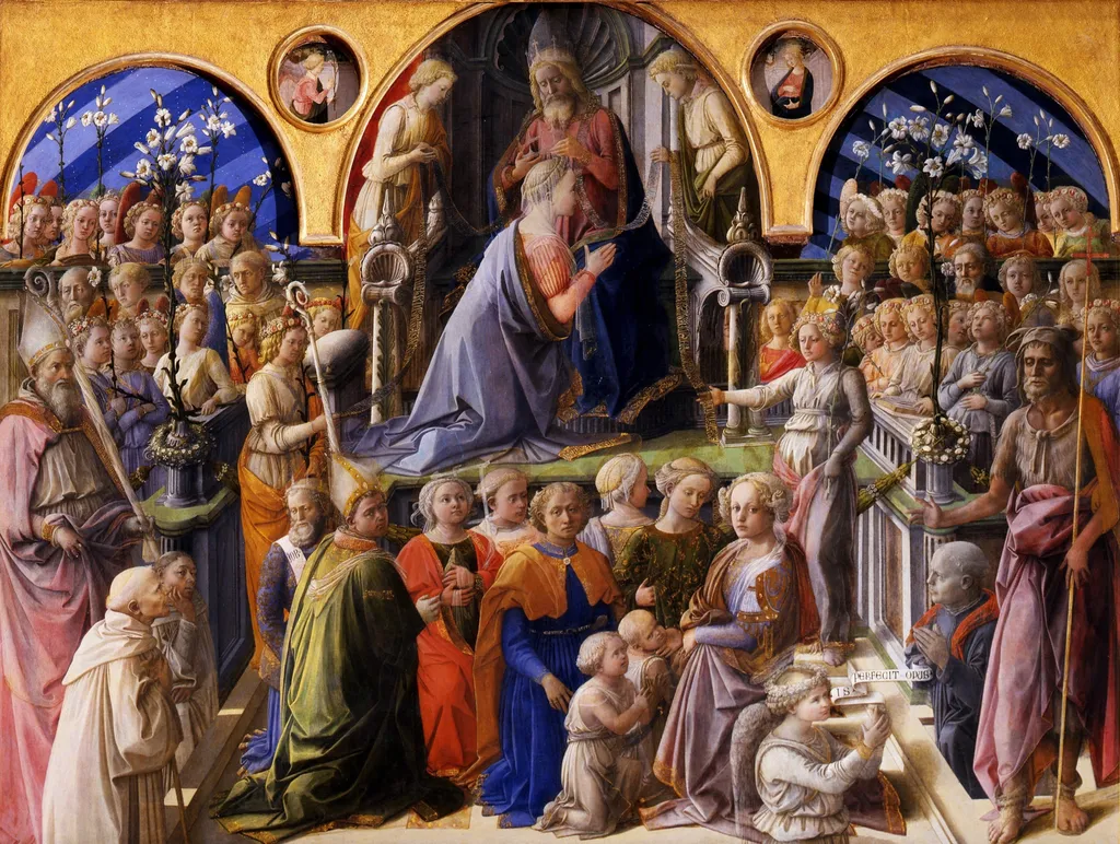 Coronation of the Virgin, by Filippo Lippi, tempera, 1441