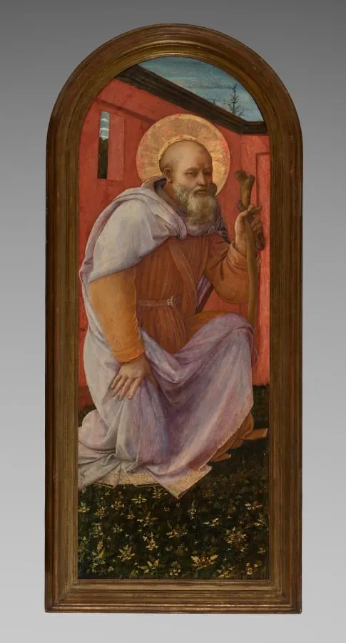 Panel from a Triptych: St. Anthony Abbot, by Filippo Lippi, unspecified, 1458