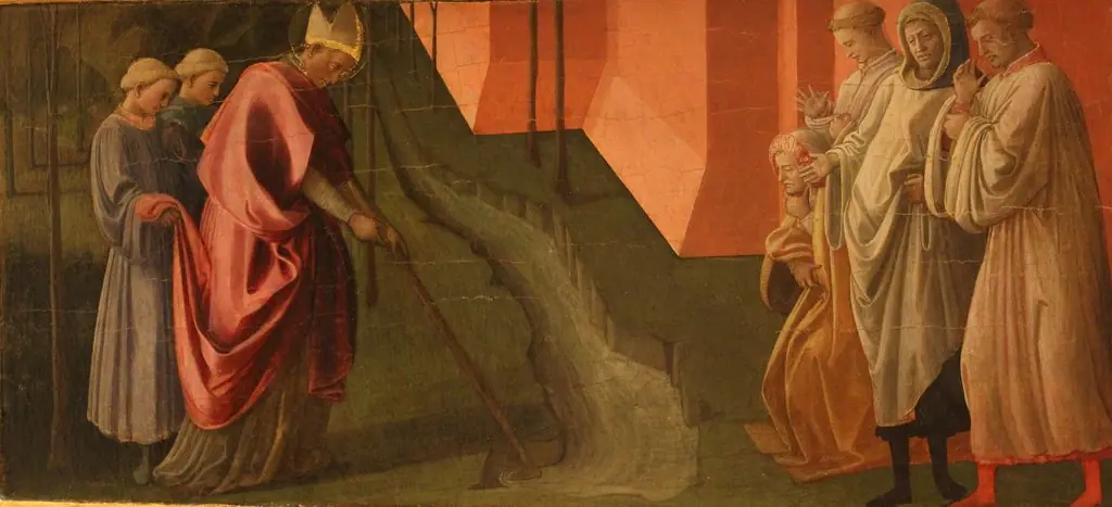 St Fredianus Diverts the River Serchio, by Filippo Lippi