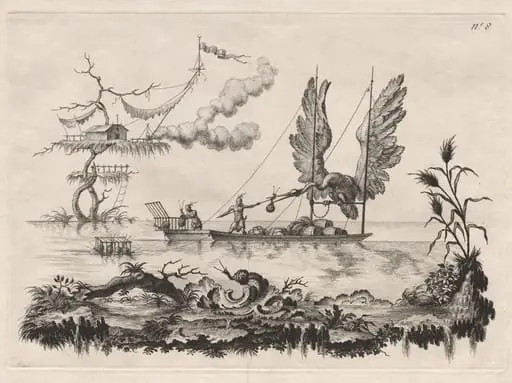 A Boat That Has for Sails the Wings of a Huge Bird, by Filippo Morghen