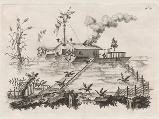 A House on Water, and a New Way to Summon Geese by the Beat of a Drum, by Filippo Morghen