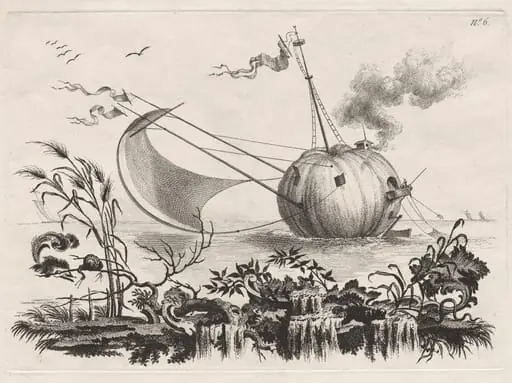 A Pumpkin Used as a Fishing Boat, by Filippo Morghen