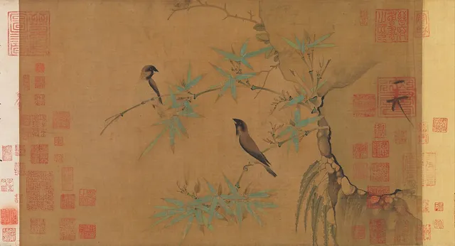 北宋   徽宗   竹禽圖   卷|Finches and bamboo