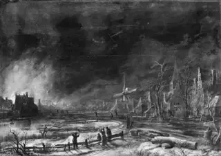 Fire by Night in the Winter