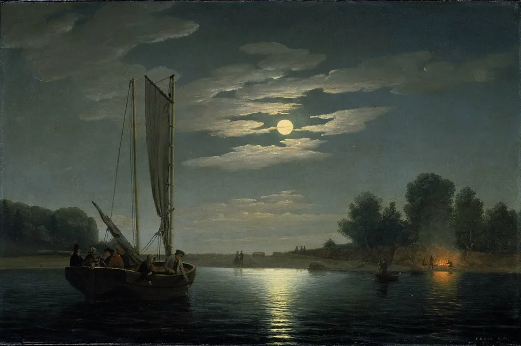 Fishing Party, by Fitz Henry Lane, oil, 1850