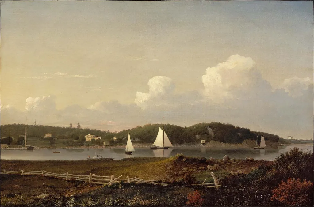 Fresh Water Cove from Dolliver's Neck, Gloucester, by Fitz Henry Lane, oil, 1844