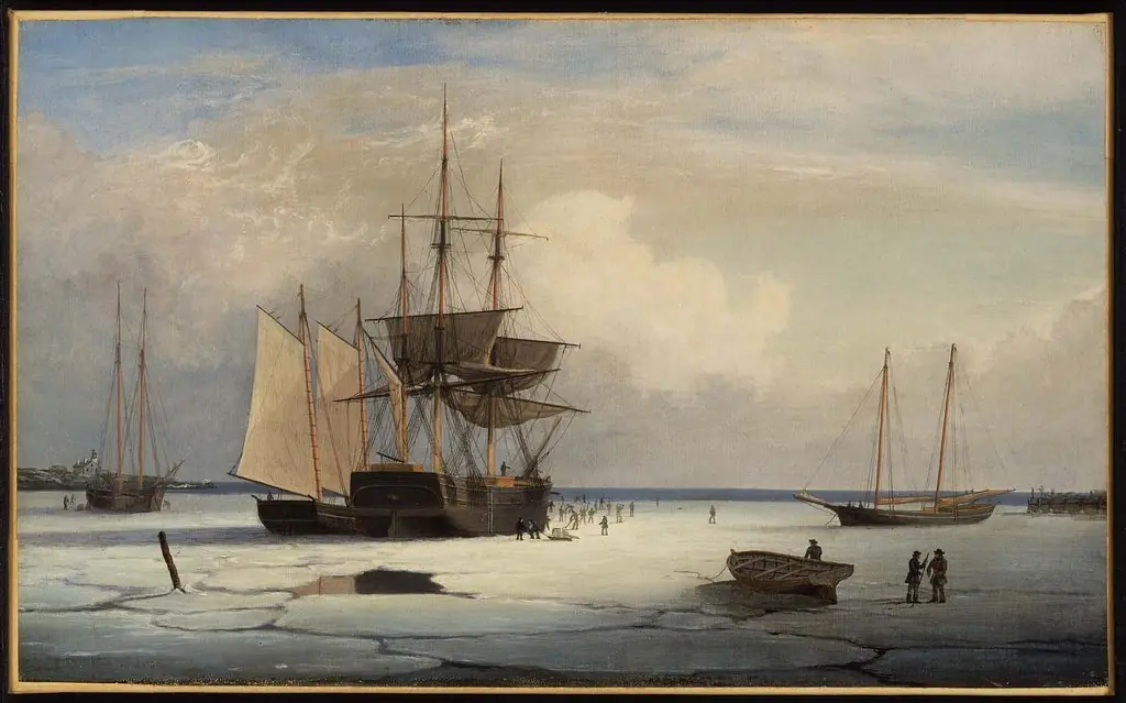 Ships in Ice off Ten Pound Island, Gloucester, by Fitz Henry Lane