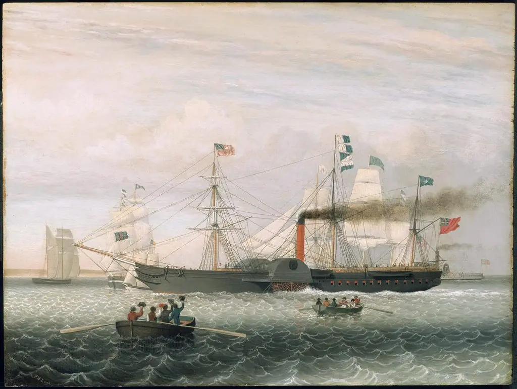 The Britannia Entering Boston Harbor, by Fitz Henry Lane